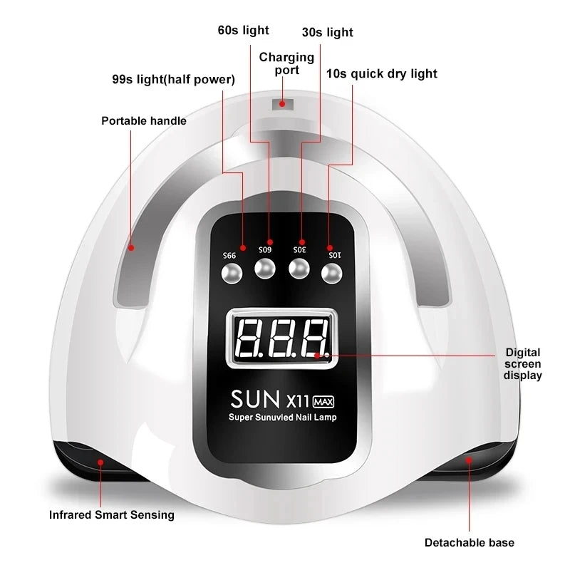 Professional Nail Lamp Infrared Sensor Manicure Nail Light For Fast Curing of All Gel Nail Polish Nail Dryer Machine Salon Tools